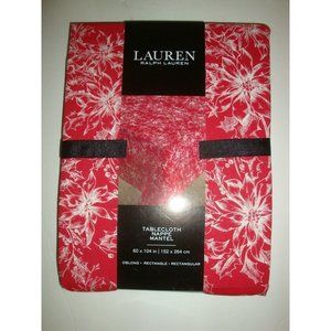 LAUREN Ralph Lauren 60x104" Tablecloth Poinsettia